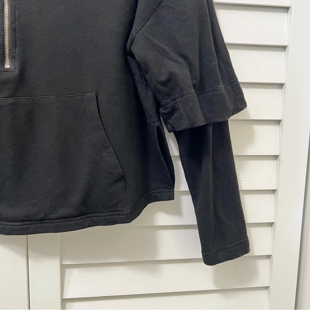 B Collection by Bobeau Black Sweatshirt Size XS 3/4 Zip - Picture 2 of 10